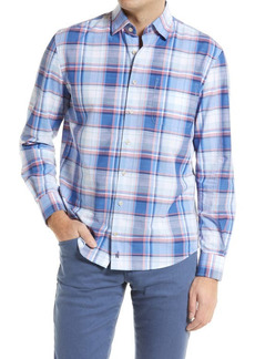 johnnie-O Hangin' Out Fairfield Plaid Button-Up Shirt in Oceanside at Nordstrom