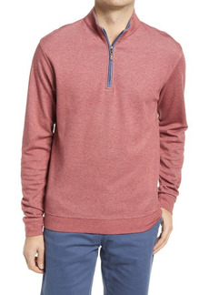 johnnie-O Sully Quarter Zip Pullover in Malibu Red at Nordstrom