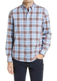 johnnie-O Wilber Cotton Button-Up Shirt in Gulf Blue at Nordstrom