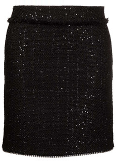 Karl Lagerfeld high-waisted bouclé skirt