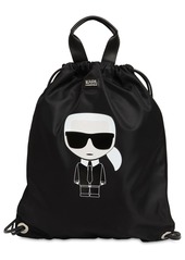 Karl Lagerfeld K/ikonik Nylon Flat Backpack