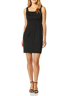 Karl Lagerfeld Women's Ruffle Pearl Trim Sleeve Fit and Flare Dress