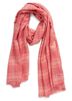 kate spade new york plaid yarn dye scarf in Bouquet Pink at Nordstrom