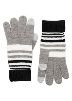 kate spade new york stripe gloves in Black Multi at Nordstrom