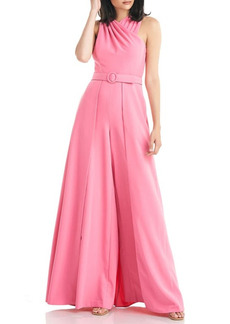 Kay Unger New York Kay Unger Florance Sleeveless Wide Leg Jumpsuit in Chateau Rose at Nordstrom