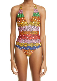 La DoubleJ Floral Print One-Piece Swimsuit in Pride Daisy at Nordstrom