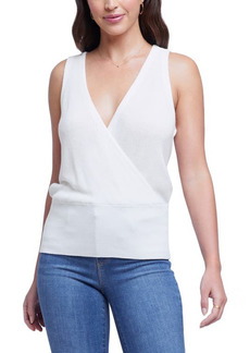 L'AGENCE Odessa Wrap Sweater Tank in Ivory at Nordstrom