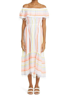 lemlem Tirunesh Stripe Cotton Blend Cover-Up Dress in Stripe Sunrise at Nordstrom