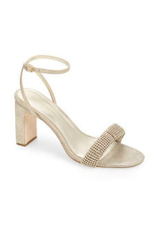 Loeffler Randall Shay Crystal Embellished Ankle Strap Sandal in Cappuccino at Nordstrom