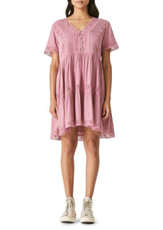 Lucky Brand Lace Tiered Dress in Mauve Orchid at Nordstrom