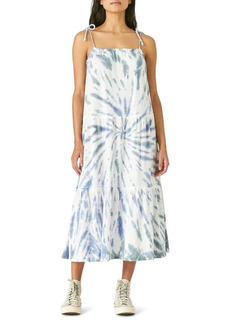Lucky Brand Tiered Ruffle Dress in Blue Multi at Nordstrom