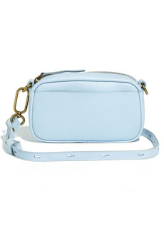 Madewell Mini The Leather Carabiner Crossbody Bag in Dusty Pool at Nordstrom