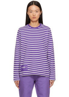 Marc Jacobs Purple & White 'The Striped T-Shirt' T-Shirt