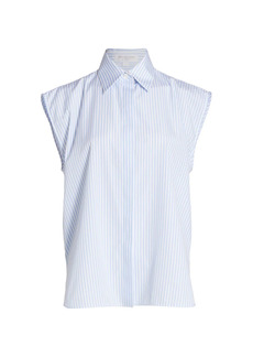 Michael Kors Sleeveless Button Down Shirt