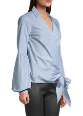 MICHAEL Michael Kors Cotton Poplin Wrap-Front Shirt