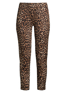 MICHAEL Michael Kors Leopard-Print Cropped Ponte Pants