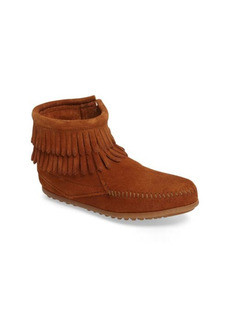 Minnetonka 'Double Fringe' Boot in Brown at Nordstrom