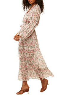 MISA Los Angeles Amata Floral Long Sleeve Maxi Dress in Somerset Stencil at Nordstrom