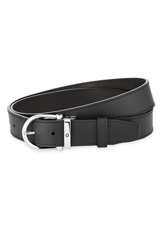 Montblanc Reversible Horseshoe Buckle Leather Belt