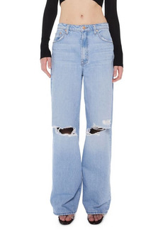 Mother Denim MOTHER SNACKS! The Fun Dip Distressed High Waist Puddle Wide Leg Jeans in Lots Of Nibbles at Nordstrom