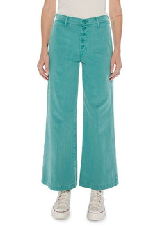 Mother Denim MOTHER The Pixie Swooner High Waist Wide Leg Jeans in Cadmium Green at Nordstrom