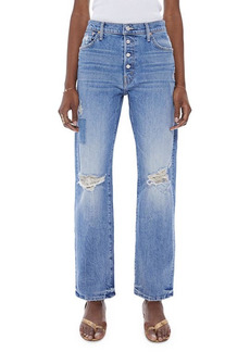 Mother Denim MOTHER The Snapped Ditcher High Waist Straight Leg Jeans in We Are Castaways at Nordstrom