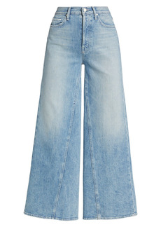 Mother Denim The Enchanter High-Rise Cropped Wide-Leg Jeans