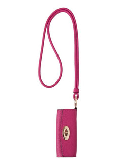 Mulberry Leather Lipstick Case Wristlet in Mulberry Pink at Nordstrom