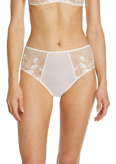 Natori Embroidered Briefs in Warm White /Clay Rose at Nordstrom