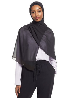 Nordstrom Henna & Hijabs Silk Georgette Hijab in Black at Nordstrom