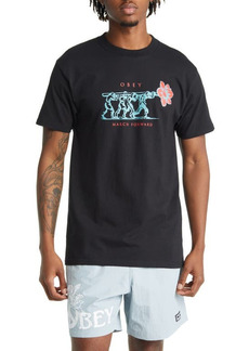 Obey March Forward Graphic Tee in Black at Nordstrom