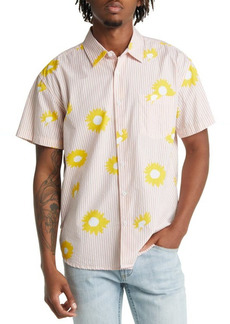 Obey Void Woven Button-Up Shirt in Pink Clay at Nordstrom