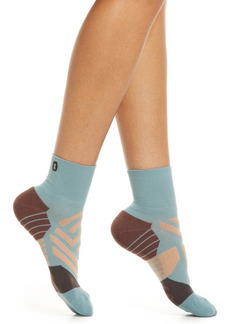On Mid Ankle Running Socks in Sea/Rose Brown at Nordstrom