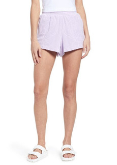 O'Neill Women's Cabana Tile Pattern Terry Cloth Cotton Blend Shorts in Orchid at Nordstrom