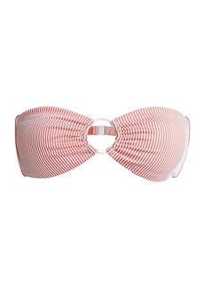 Onia Luna Striped O-Ring Bikini Top