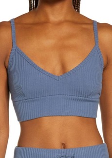 Onia Longline Lounge Cotton Bralette in Marine at Nordstrom