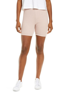Onia Waffle Knit Cotton Bike Shorts in Blush at Nordstrom