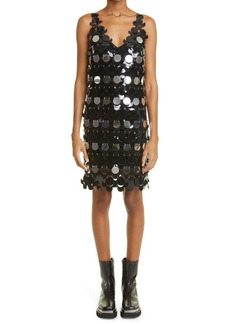 paco rabanne Rhodo Assembly Metal Disc Minidress in Black at Nordstrom