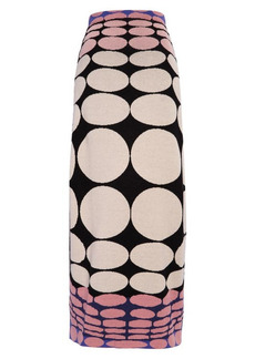 paco rabanne x Fondation Vasarely Jacquard Knit Skirt in Fuchsia at Nordstrom