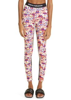 paco rabanne x Fondation Vasarely Pinch Echo Bodyline Leggings in Sunny Pansy at Nordstrom