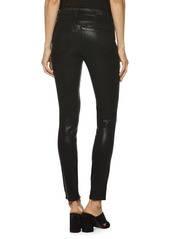 Paige Hoxton High-Rise Coated Ankle Skinny Jeans