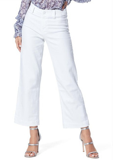 PAIGE Nellie Clean Front Culotte Jeans in Crisp White at Nordstrom