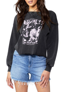 PAIGE Raeanne Royalty Cotton Graphic Sweatshirt in Washed Black at Nordstrom