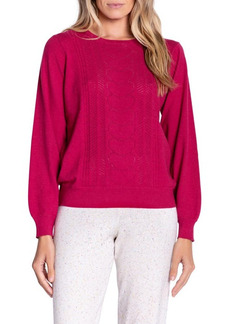 PJ Salvage P Salvage Pre Pointelle Sweater in Raspberry at Nordstrom