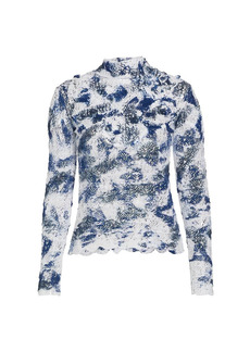 Ralph Lauren Floral Lace Turtleneck Sweater