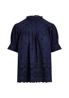 Ralph Lauren: Polo Embroidered Eyelet Top