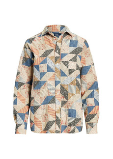 Ralph Lauren: Polo Patchwork-Print Cotton Shirt