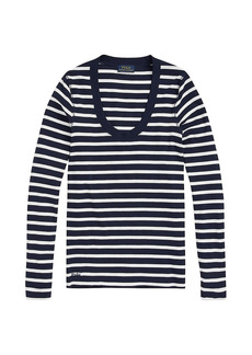 Ralph Lauren: Polo Striped Knit Long-Sleeve Shirt