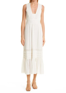 Ramy Brook Lulu Embroidered Detail Cotton Dress in Ivory at Nordstrom
