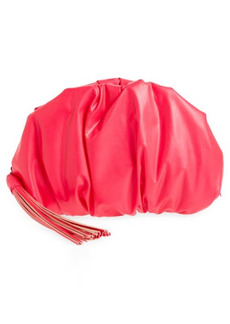 Rebecca Minkoff Ruched Faux Leather Clutch in Hot Pink at Nordstrom